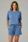 Women’s Casual Two-Piece Set with Batwing Sleeve Top and Drawstring Shorts 7