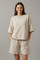 Women’s Casual Two-Piece Set with Crop Top and Drawstring Shorts for Summer 0