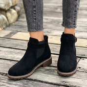 Women's Chelsea Ankle Boots with Buckle Strap and Block Heel 1