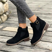 Women's Chelsea Ankle Boots with Buckle Strap and Block Heel 3