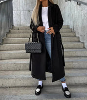 Women's Classic Long Sleeve Trench Coat - Elegant and Versatile Outerwear 3
