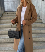 Women's Classic Long Sleeve Trench Coat - Elegant and Versatile Outerwear 4