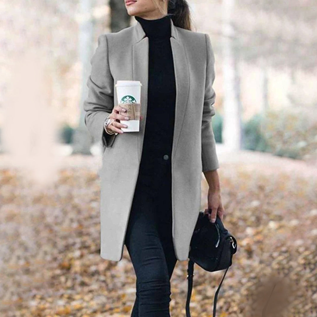 Women’s Classic Tailored Lapel Winter Coat for Timeless Elegance 1