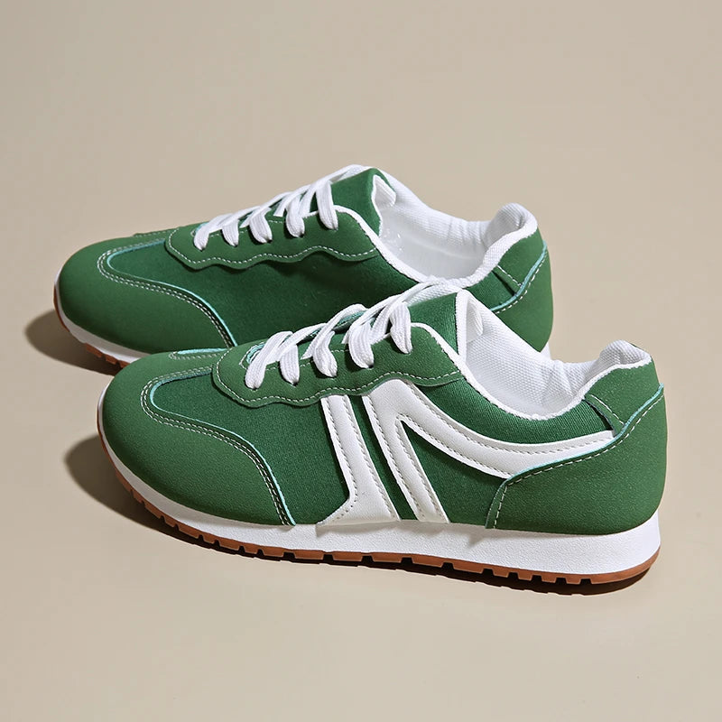 Women's Comfortable Lace-Up Sneakers Versatile Synthetic 1