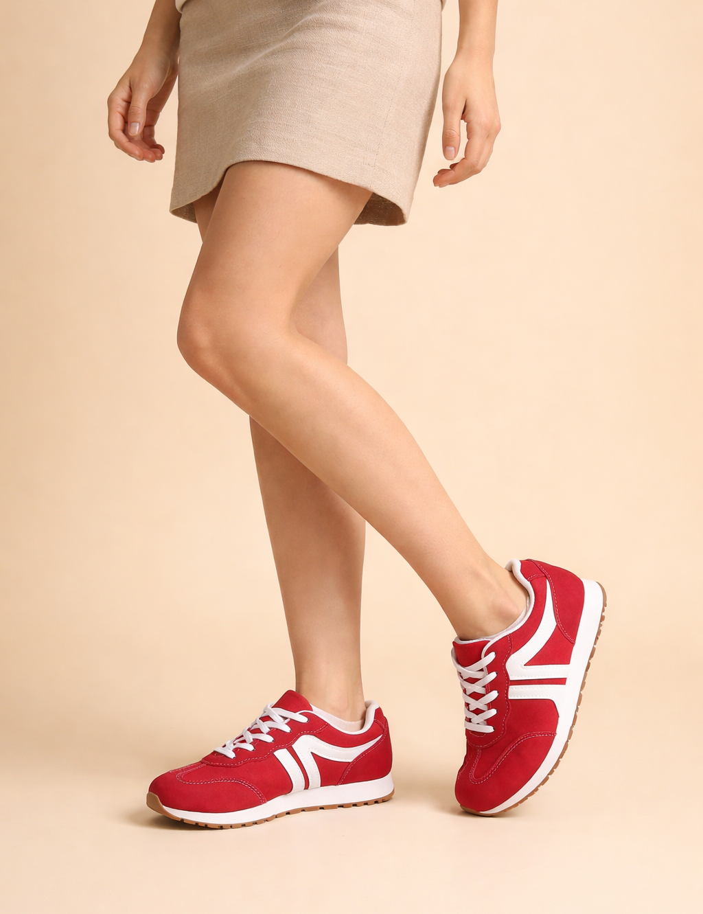 Women's Comfortable Lace-Up Sneakers Versatile Synthetic 2