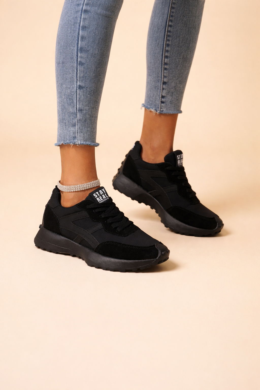 Women's Comfortable Running Trainers Sporty Design PU 0