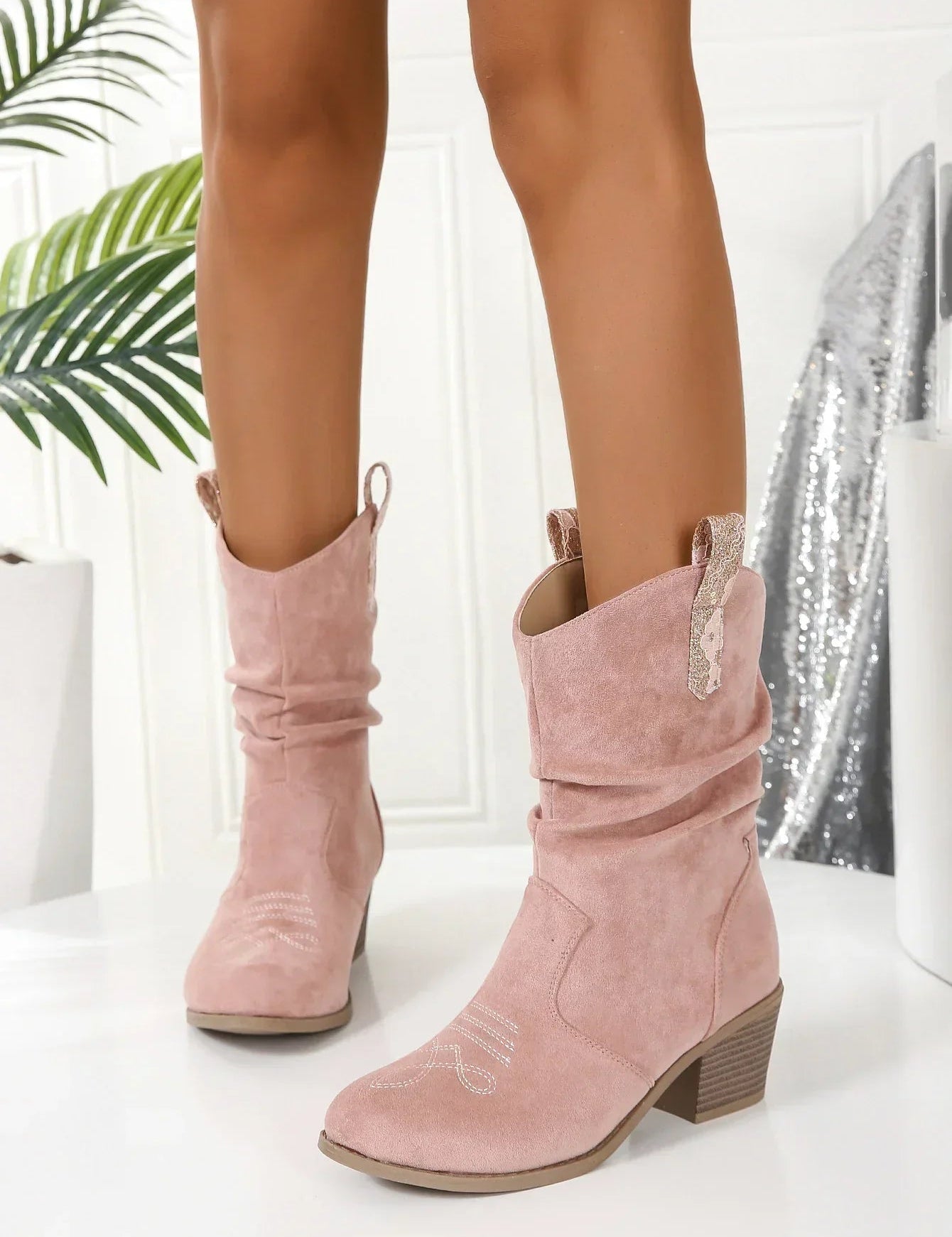 Women's Comfortable Slip-On Boots PU Leather 0