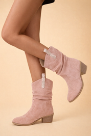 Women's Comfortable Slip-On Boots PU Leather 1