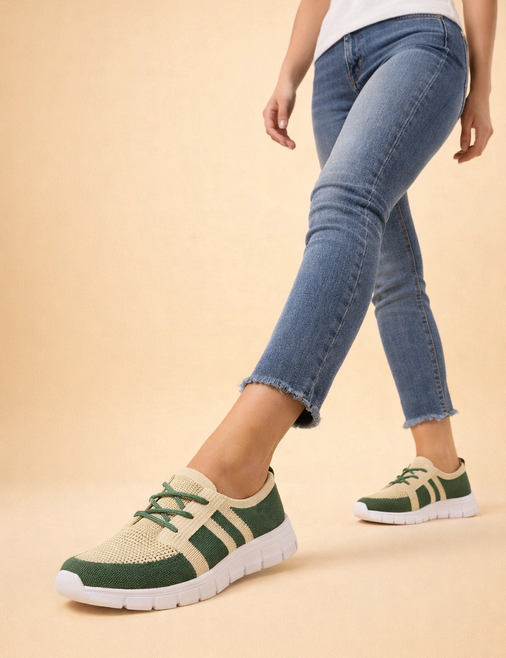 Women's Comfortable Slip-On Sneakers Breathable Knit Rubber 0