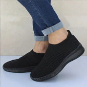 Women's Comfortable Slip-On Sneakers Breathable Knit Rubber 2