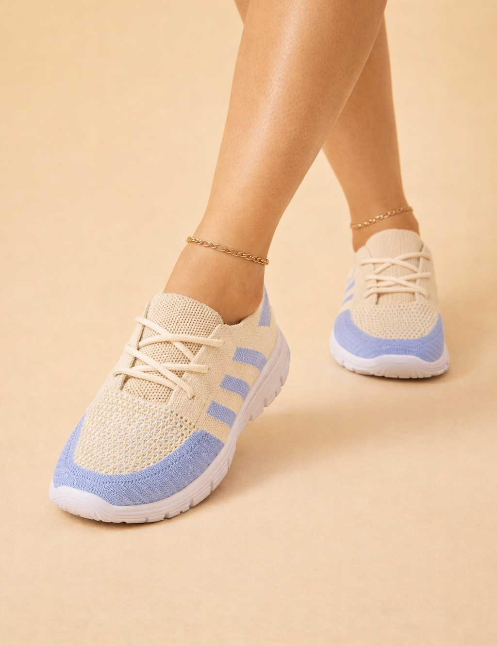 Women's Comfortable Slip-On Sneakers Breathable Knit Rubber 3
