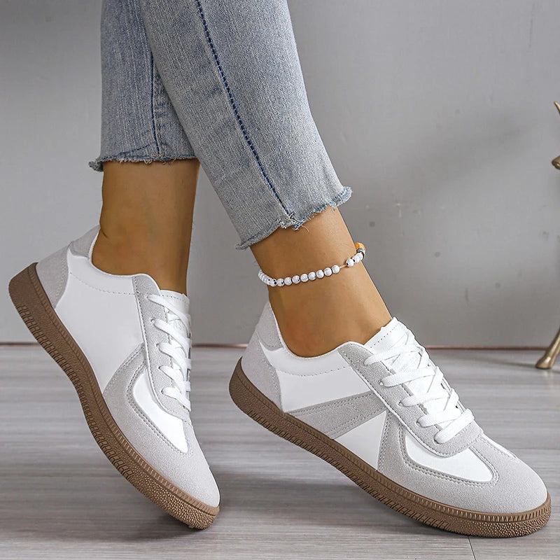 Women's Comfortable Walking Sneakers Stylish Patchwork Design Synthetic 1