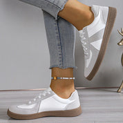 Women's Comfortable Walking Sneakers Stylish Patchwork Design Synthetic 3
