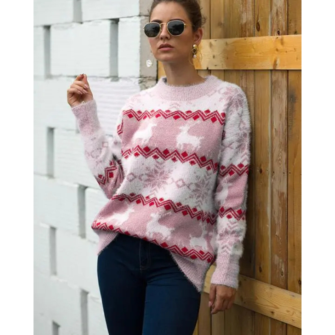 Women's Cozy Christmas Sweater Warm Fabric Blend 0