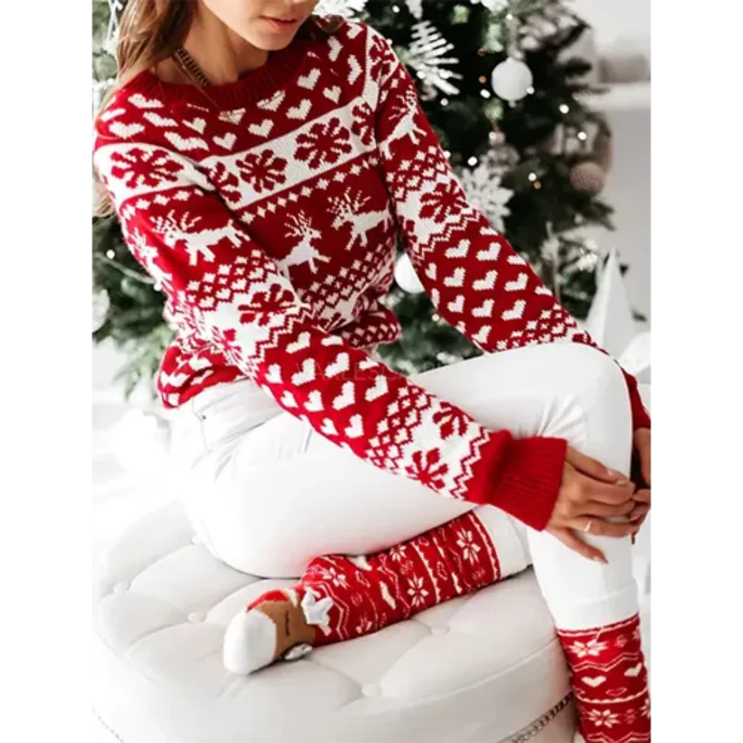 Women's Cozy Christmas Sweater Warm Knit Comfort 3