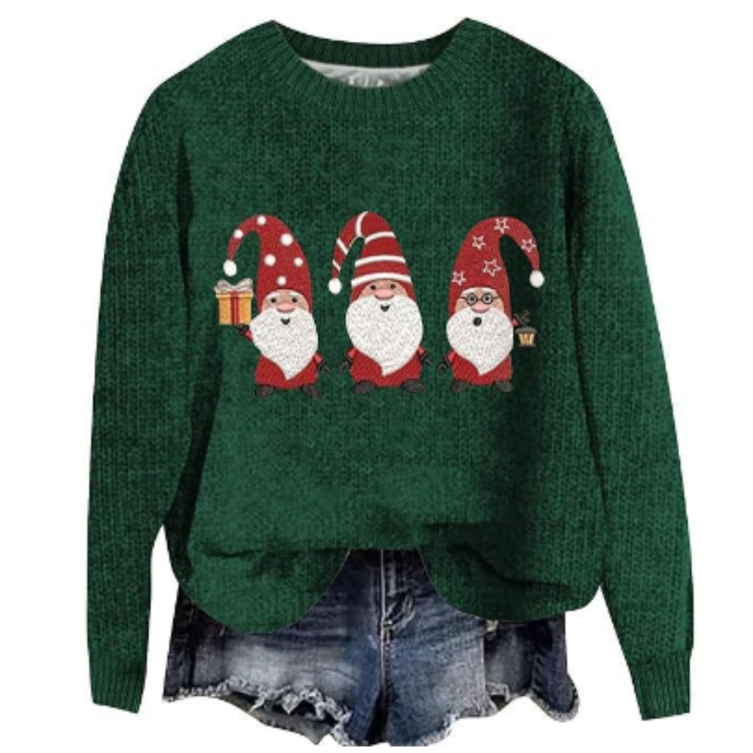 Women's Cozy Knit Long Sleeve Christmas Sweater 3