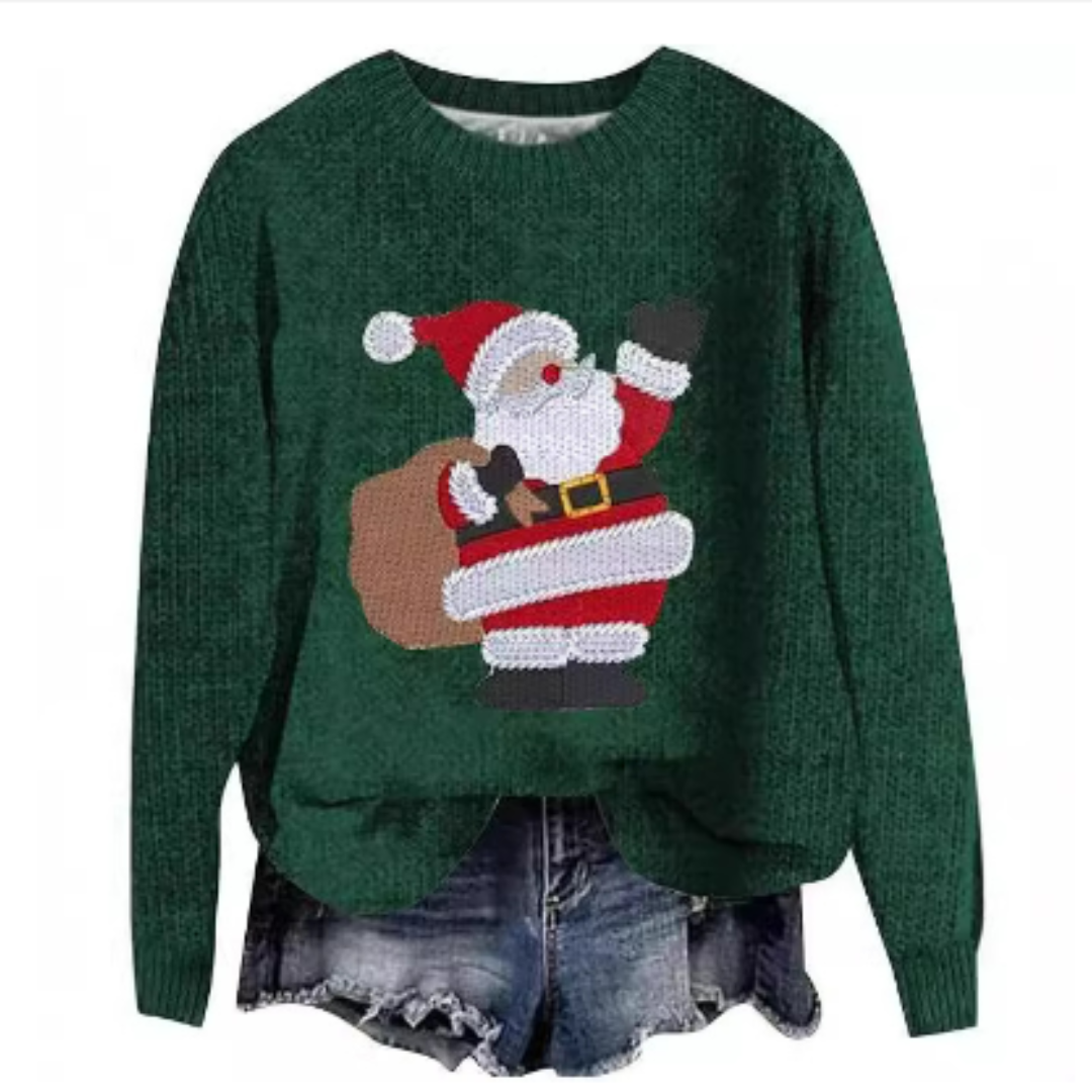 Women's Cozy Knit Long Sleeve Christmas Sweater 4