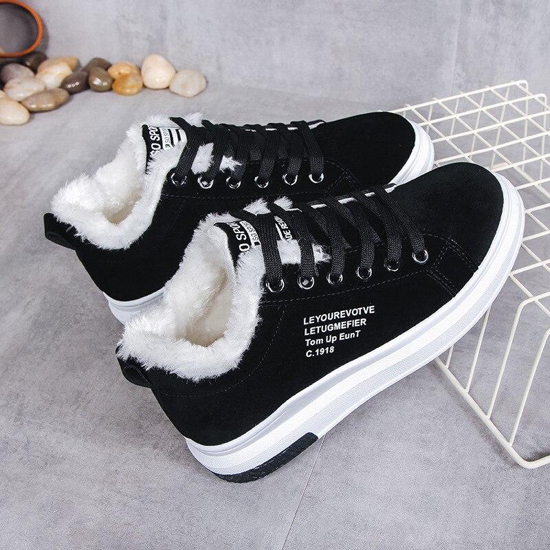 Women's Cozy Lace-Up Sneakers Comfortable Suede 3