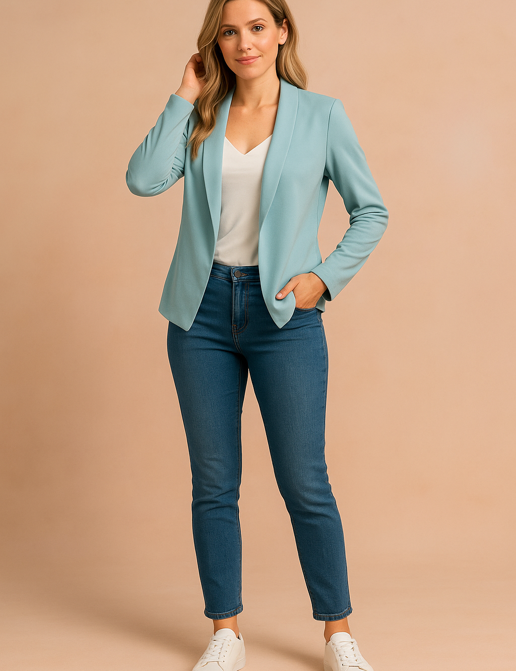 Women's Elegant Blazer Lightweight Versatile Fabric 0