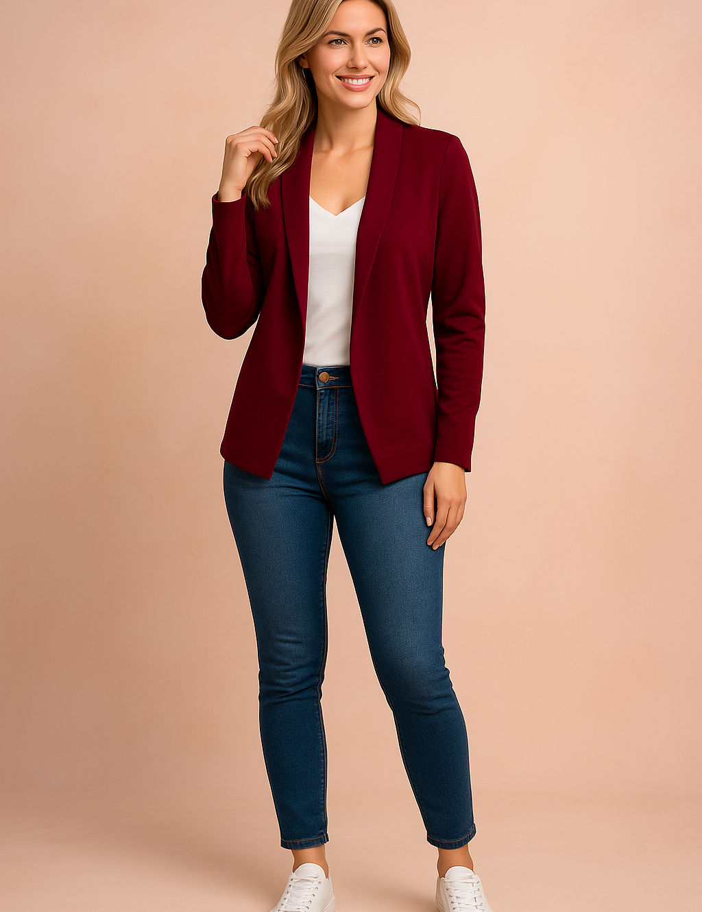 Women's Elegant Blazer Lightweight Versatile Fabric 1
