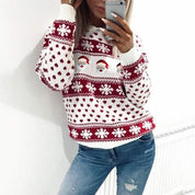 Women's Festive Christmas Sweater Warm Loose Fit High-Quality Fabric 1