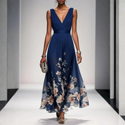 Women's Floral Maxi Dress - Elegant Summer Dress for Weddings and Special Occasions 1