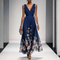 Women's Floral Maxi Dress - Elegant Summer Dress for Weddings and Special Occasions 1