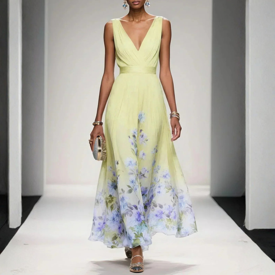 Women's Floral Maxi Dress - Elegant Summer Dress for Weddings and Special Occasions 2