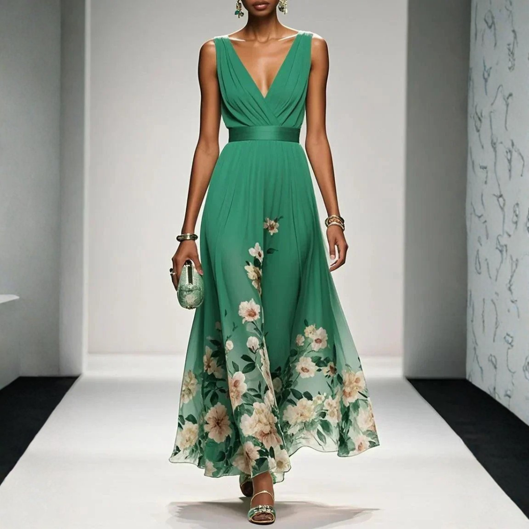 Women's Floral Maxi Dress - Elegant Summer Dress for Weddings and Special Occasions 7