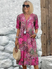 Women's Floral Midi Dress - Elegant Summer Dresses for Chic Outings 3