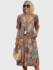 Women's Floral Midi Dress - Elegant Summer Dresses for Chic Outings 5