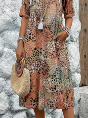 Women's Floral Midi Dress - Elegant Summer Dresses for Chic Outings 7