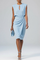 Women's Formal Summer Midi Dress with Keyhole Neckline and Ruffle Details for Elegant Occasions 0