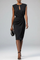 Women's Formal Summer Midi Dress with Keyhole Neckline and Ruffle Details for Elegant Occasions 3