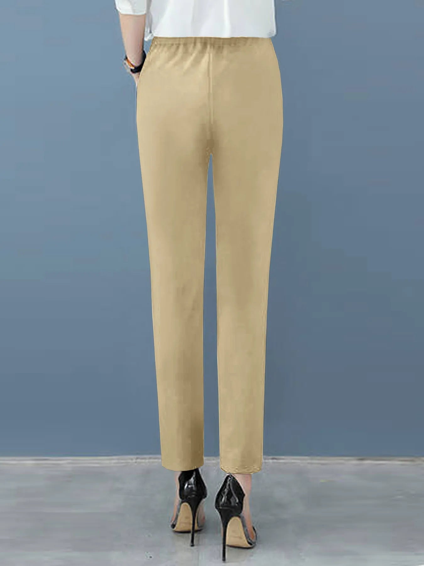 Women's High Waist Tapered Work Pants with Pleats, Pockets & Sophisticated Style for Office and Casual Wear 4
