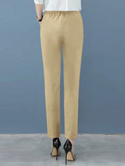 Women's High Waist Tapered Work Pants with Pleats, Pockets & Sophisticated Style for Office and Casual Wear 4