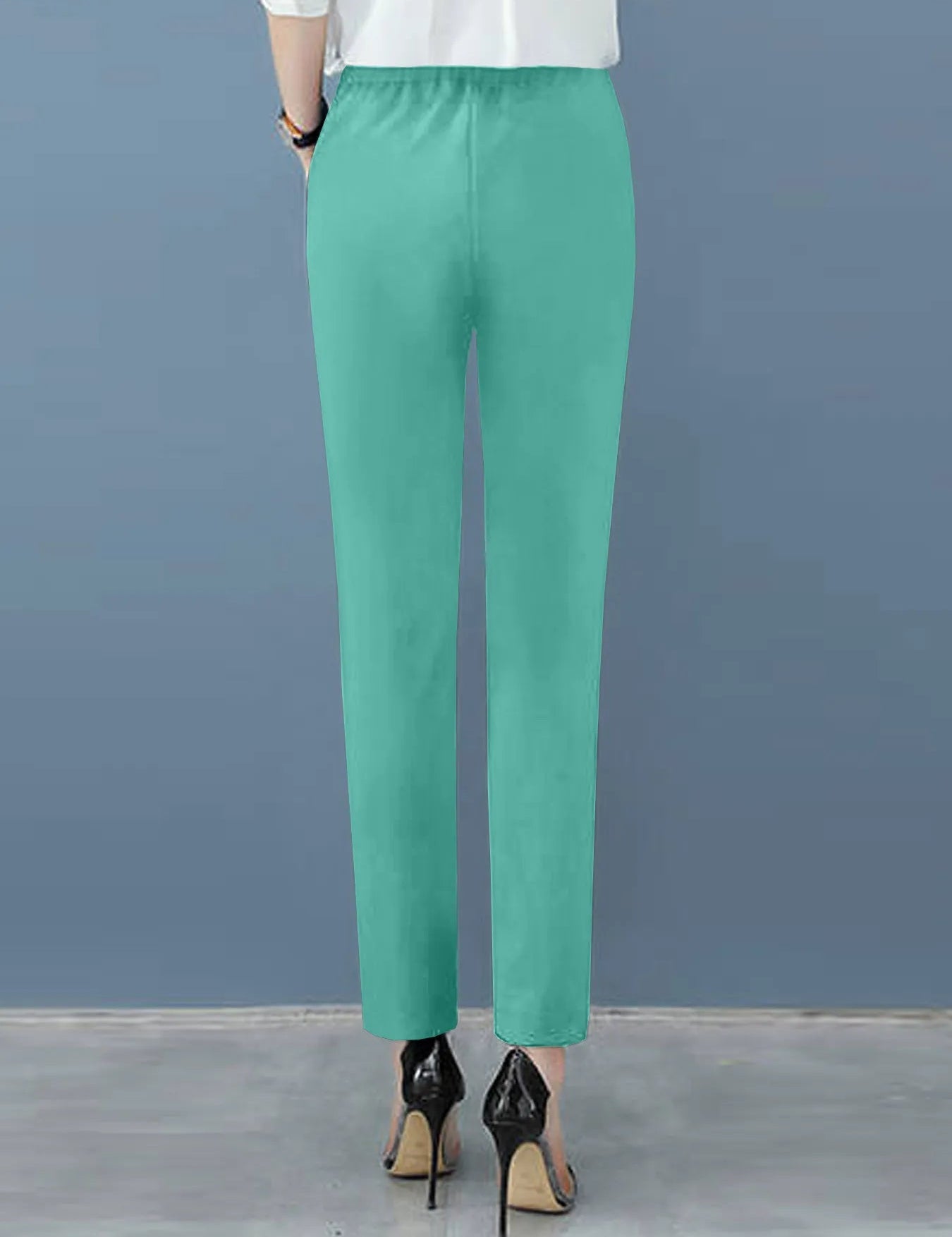 Women's High Waist Tapered Work Pants with Pleats, Pockets & Sophisticated Style for Office and Casual Wear 6