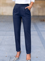 Women's High Waist Tapered Work Pants with Pleats, Pockets & Sophisticated Style for Office and Casual Wear 7