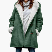 Women's Hooded Fleece-Lined Jacket with Toggle Closure - Stylish Women's Jacket for Cold Weather and Casual Outings 5
