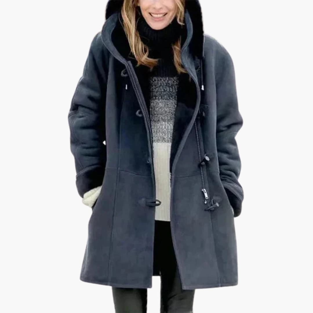 Women's Hooded Fleece-Lined Jacket with Toggle Closure - Stylish Women's Jacket for Cold Weather and Casual Outings 7