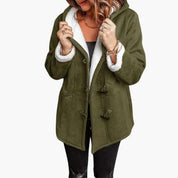 Women's Hooded Fleece-Lined Jacket with Toggle Closure - Stylish Women's Jacket for Cold Weather and Casual Outings 8