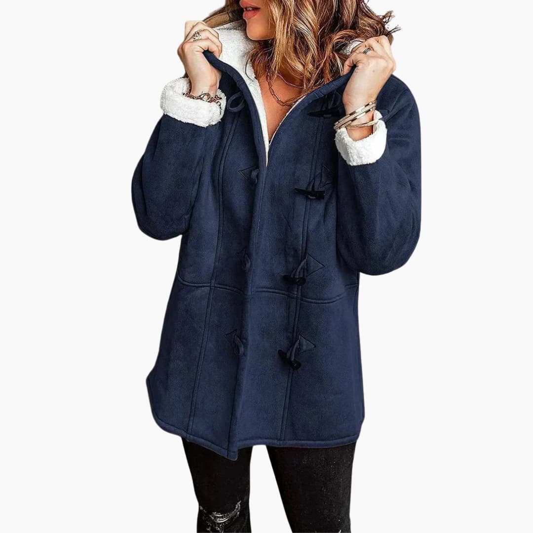 Women's Hooded Fleece-Lined Jacket with Toggle Closure - Stylish Women's Jacket for Cold Weather and Casual Outings 9