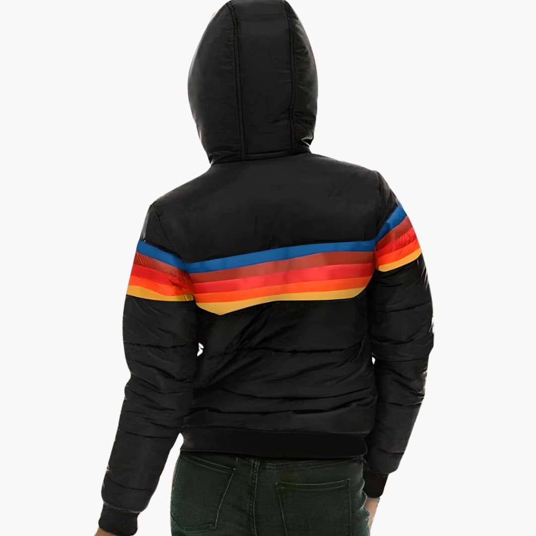 Women's Hooded Quilted Jacket with Zipper - Stylish and Functional Outerwear 6