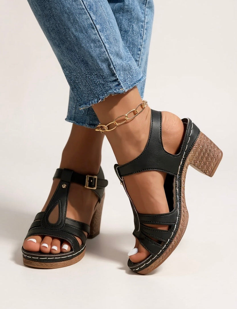 Women's Lift Block Sandals - Elegant and Comfortable Footwear for All-Day Wear 1