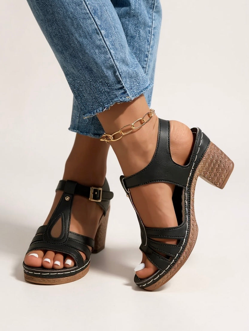 Women's Lift Block Sandals - Elegant and Comfortable Footwear for All-Day Wear 1