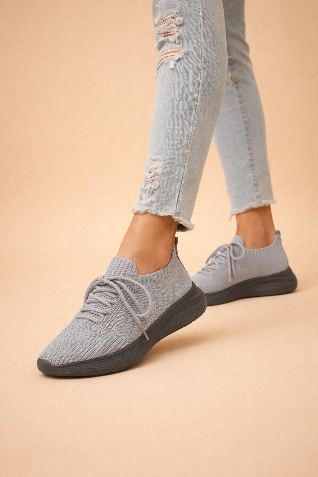 Women's Lightweight Casual Sneakers Comfortable Knit Fabric 3