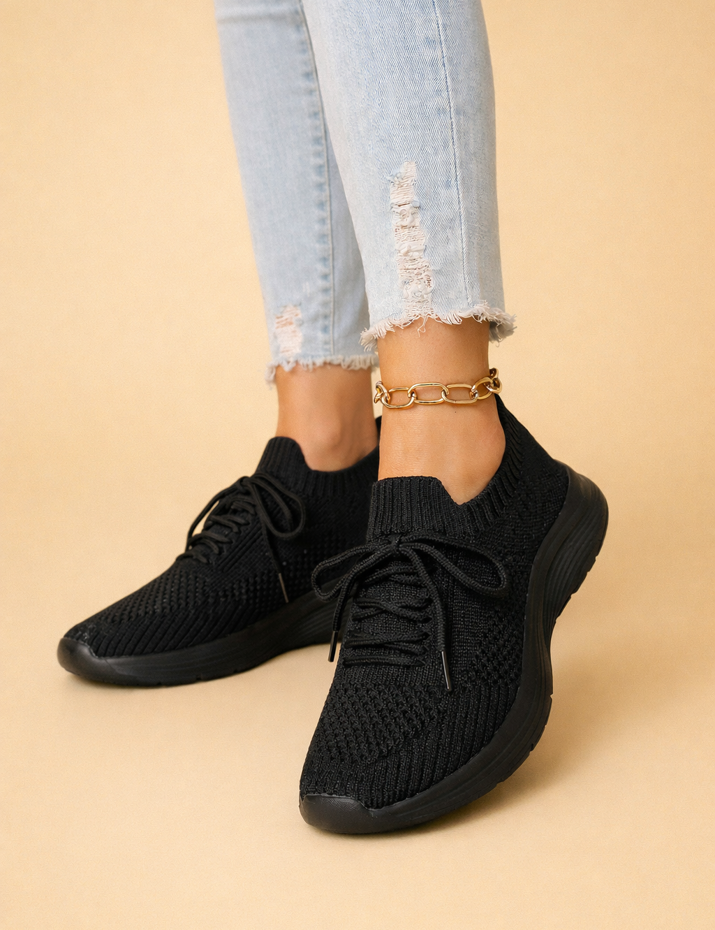 Women's Lightweight Casual Sneakers Comfortable Knit Fabric 4