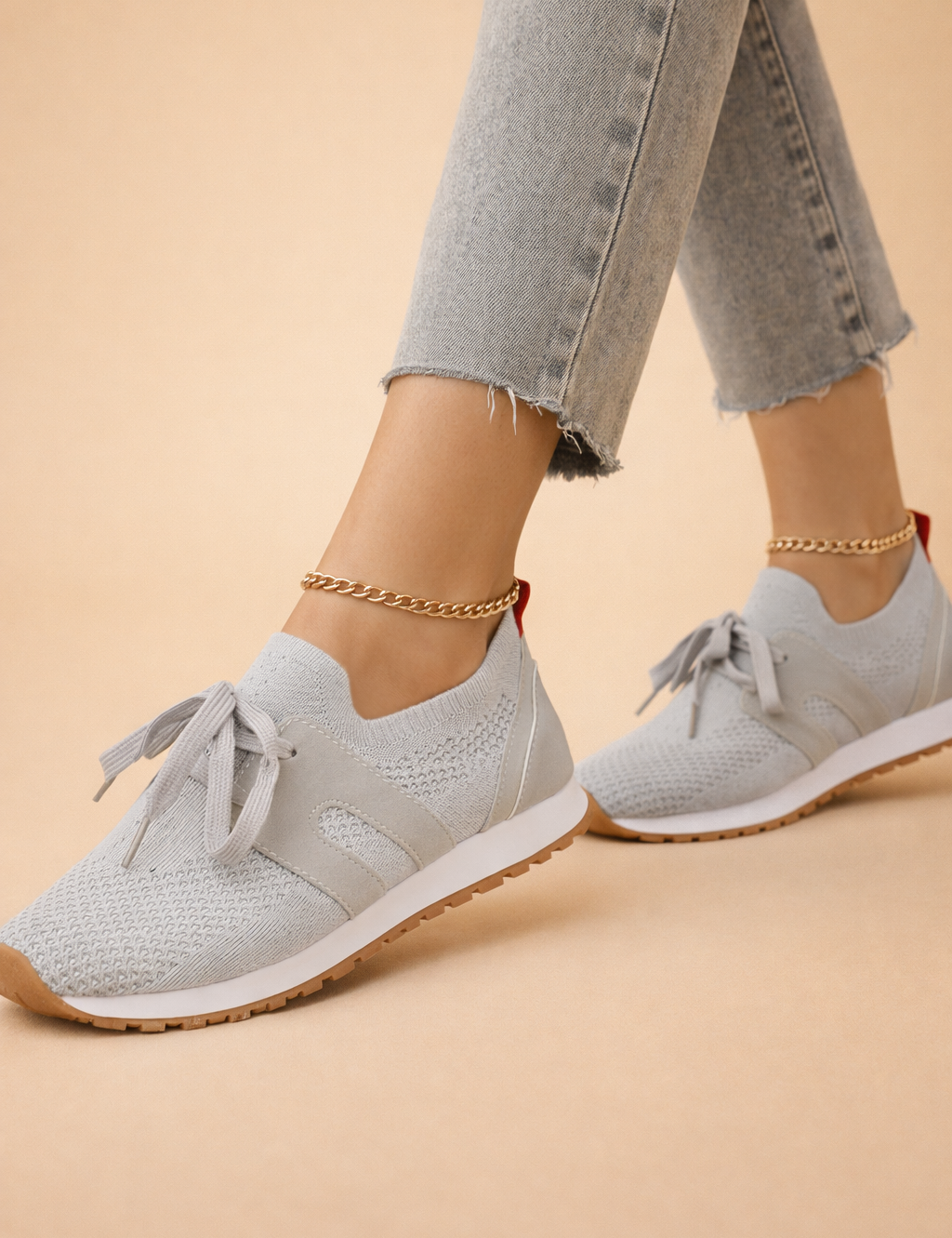 Women's Lightweight Knit Sneakers Comfortable Breathable Fiber Blend 0