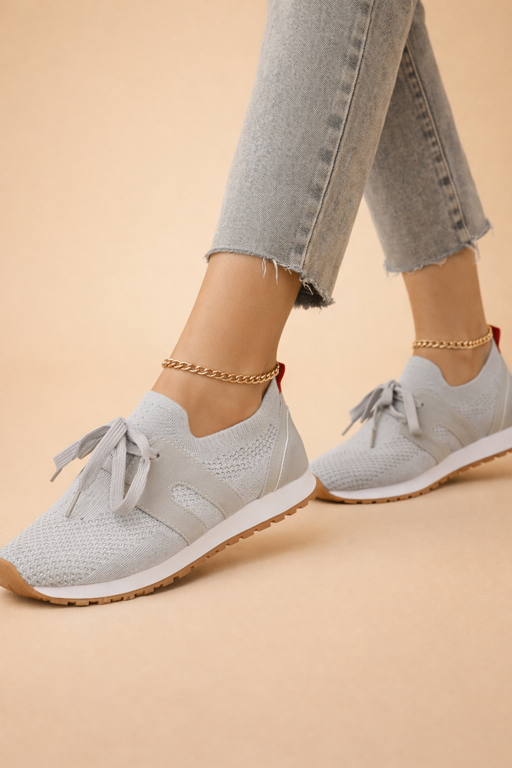 Women's Lightweight Knit Sneakers Comfortable Breathable Fiber Blend 0