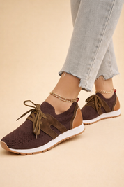 Women's Lightweight Knit Sneakers Comfortable Breathable Fiber Blend 1